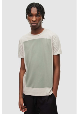 AllSaints Памучна тениска в бежово с принт - Pepit.bg