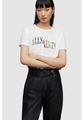 AllSaints Памучна тениска в бяло - Pepit.bg