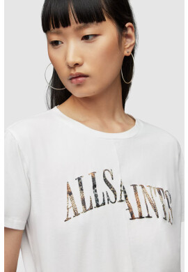 AllSaints Памучна тениска в бяло - Pepit.bg
