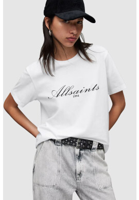 AllSaints Памучна тениска в бяло - Pepit.bg