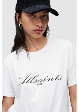 AllSaints Памучна тениска в бяло - Pepit.bg