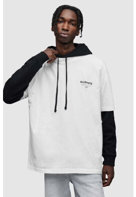 AllSaints Памучна тениска в бяло с принт - Pepit.bg