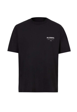 AllSaints Памучна тениска в черно с принт - Pepit.bg