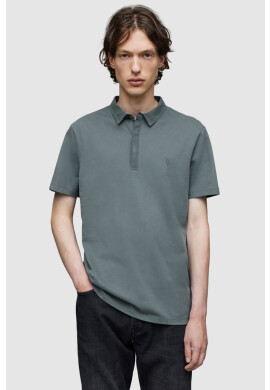 AllSaints Памучна тениска с яка - Pepit.bg