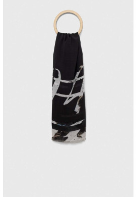 AllSaints Тънък шал в черно с десен - Pepit.bg