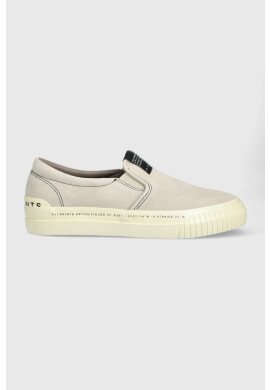 AllSaints Велурени кецове SLIP в сиво MZ0053A - Pepit.bg