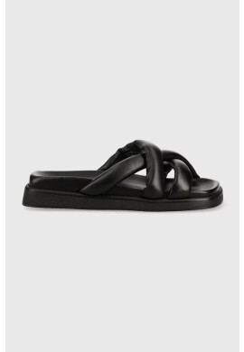 Alohas Кожени чехли Slip On Cross в черно S00202.25 - Pepit.bg