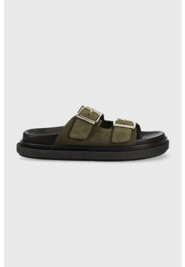 Alohas Велурени чехли Buckle Strap в зелено с платформа S00204.50 - Pepit.bg