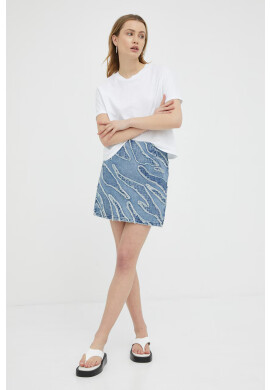 American Vintage Тениска с лен в бяло - Pepit.bg