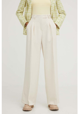 Answear Lab Панталон в бежово с широка каройка с висока талия - Pepit.bg