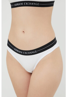 Armani Exchange Бикини тип бразилиана в бяло - Pepit.bg