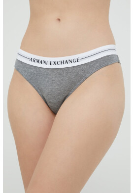 Armani Exchange Бикини тип бразилиана в сиво - Pepit.bg