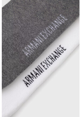 Armani Exchange Чорапи (2 чифта) мъжки в бяло - Pepit.bg