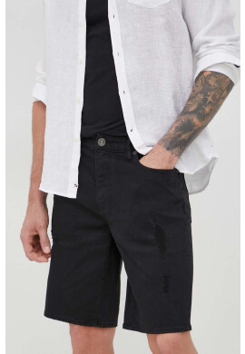 Armani Exchange Дънкови къси панталони в черно - Pepit.bg