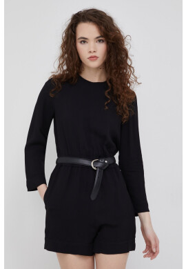 Armani Exchange Гащеризон в черно с овално деколте - Pepit.bg