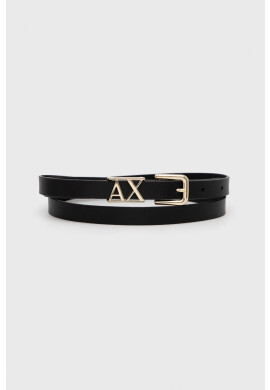 Armani Exchange Кожен колан дамски в черно - Pepit.bg