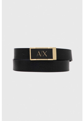 Armani Exchange Кожен колан мъжки в черно - Pepit.bg
