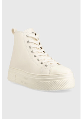 Armani Exchange Кожени кецове дамски в бежово XDZ021 XV571 00894 - Pepit.bg