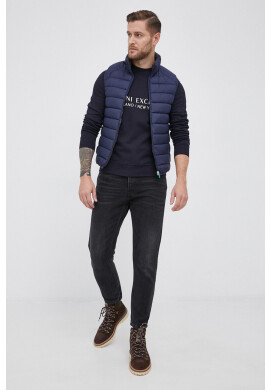 Armani Exchange Памучен суичър мъжки в тъмносиньо с принт - Pepit.bg