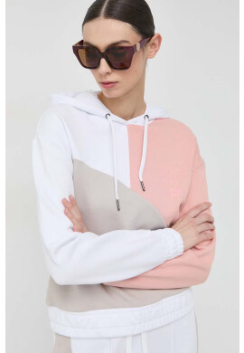 Armani Exchange Памучен суичър в черно с качулка с апликация - Pepit.bg