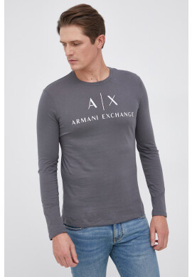Armani Exchange Памучна блуза с дълги ръкави - Pepit.bg