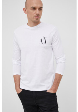 Armani Exchange Памучна блуза с дълги ръкави - Pepit.bg