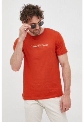Armani Exchange Памучна тениска в тъмносиньо - Pepit.bg