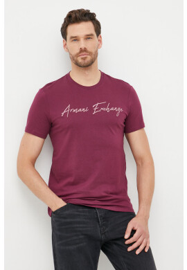 Armani Exchange Памучна тениска в бяло - Pepit.bg