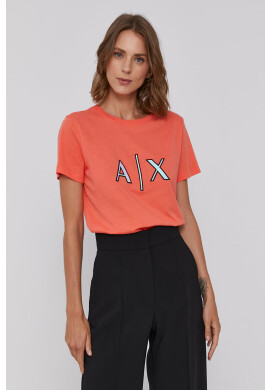 Armani Exchange Памучна тениска в бяло - Pepit.bg