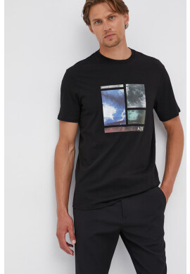 Armani Exchange Памучна тениска в бяло - Pepit.bg