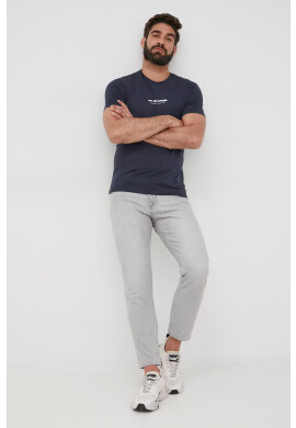 Armani Exchange Памучна тениска в черно - Pepit.bg