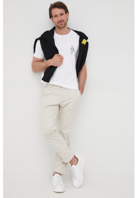 Armani Exchange Памучна тениска в бяло с принт - Pepit.bg
