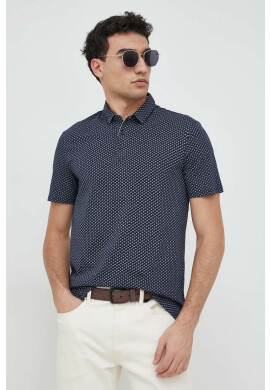 Armani Exchange Памучна тениска с яка в черно - Pepit.bg