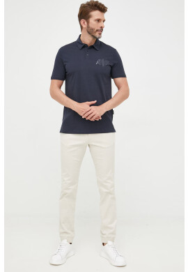 Armani Exchange Памучна тениска с яка - Pepit.bg