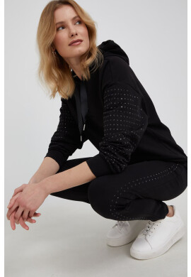 Armani Exchange Панталони дамски в черно с апликация - Pepit.bg