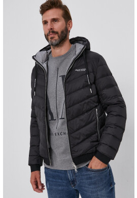 Armani Exchange Пухено яке мъжко в черно със зимна изолация - Pepit.bg