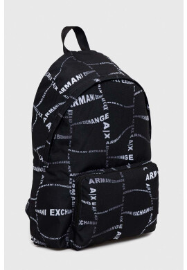 Armani Exchange Раница в черно голям размер с десен - Pepit.bg