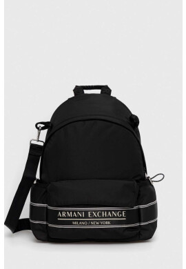 Armani Exchange Раница в бяло голям размер с принт - Pepit.bg