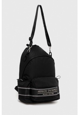 Armani Exchange Раница в бяло голям размер с принт - Pepit.bg