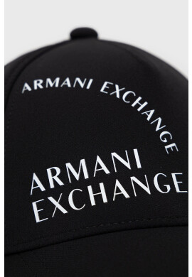 Armani Exchange Шапка в черно с принт - Pepit.bg