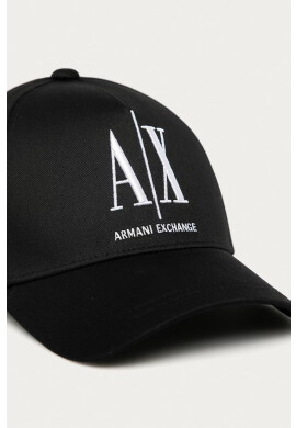 Armani Exchange Шапка в черно с апликация - Pepit.bg