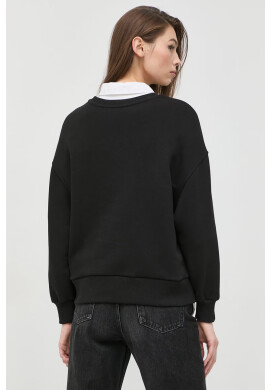 Armani Exchange Суичър мъжки в черно с принт - Pepit.bg