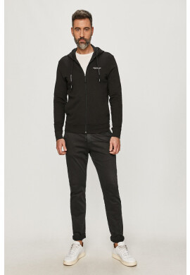 Armani Exchange Суичър мъжки в черно с принт - Pepit.bg