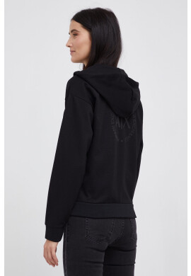 Armani Exchange Суичър дамски в черно с изчистен дизайн - Pepit.bg
