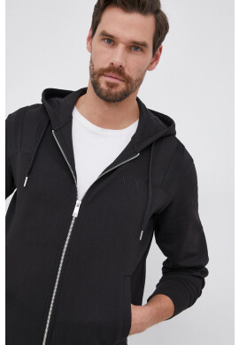 Armani Exchange Суичър мъжки в черно с изчистен дизайн - Pepit.bg