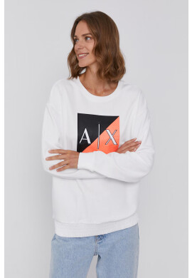 Armani Exchange Суичър мъжки в тъмносиньо с изчистен дизайн - Pepit.bg