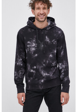 Armani Exchange Суичър мъжки в черно с десен - Pepit.bg