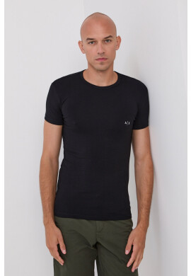 Armani Exchange Тениска (2 броя) в черно с изчистен дизайн - Pepit.bg
