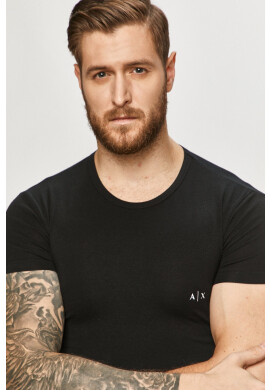 Armani Exchange Тениска (2 броя) в черно с изчистен дизайн - Pepit.bg