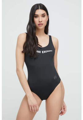 Armani Exchange Цял бански в черно с мека чашка - Pepit.bg